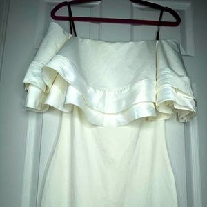 Forever 21 White Off The Shoulder Hip Hugging Dress